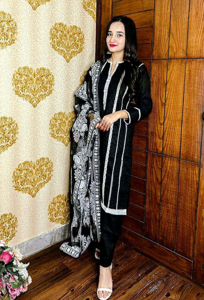 Cotton 3Pcs Stitched Suit Grand Bazaar