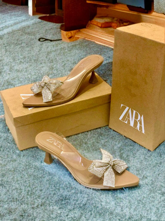 Zara Bow Pointed Heels – Elegant & High-Quality Grand Bazaar