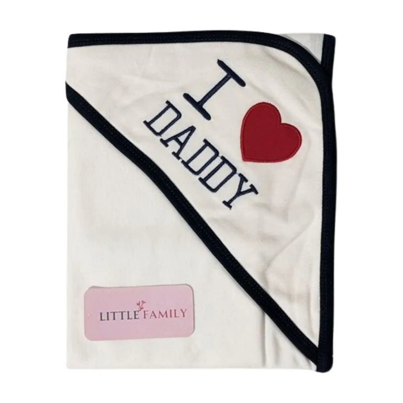 I ❤️ Daddy Premium Baby Wrapping Sheet | Soft &amp; Lightweight for Newborns (0-3 Months)&quot; Grand Bazaar