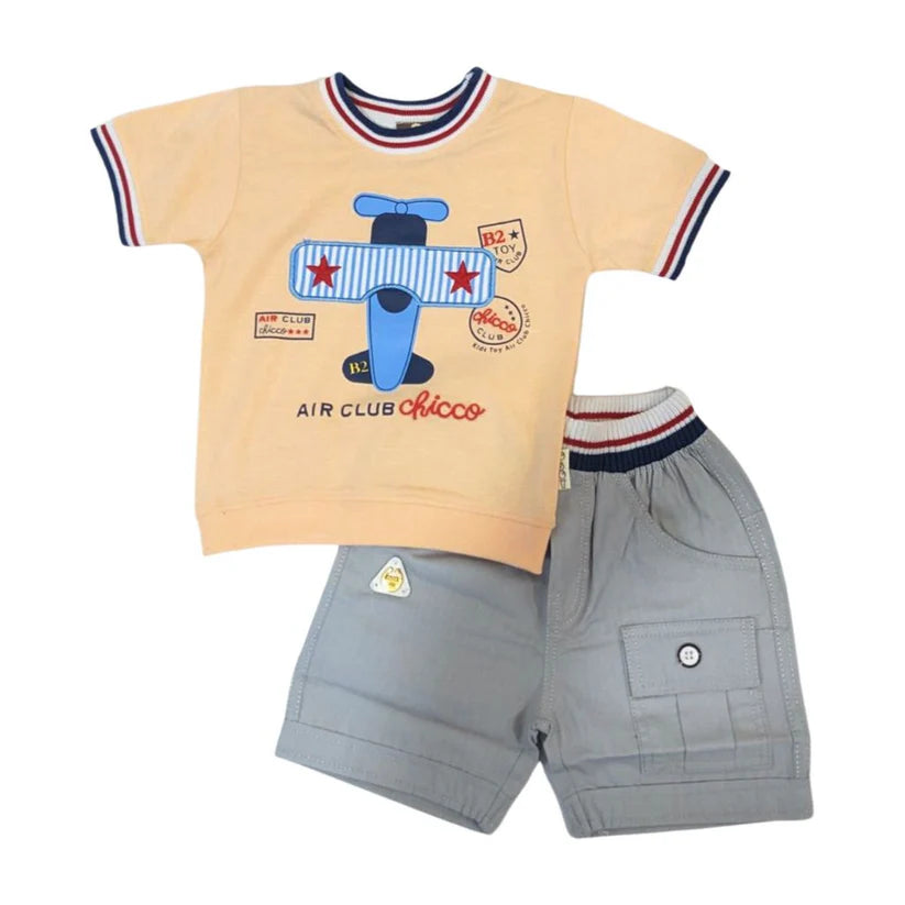 M-750 Casual Baby T-Shirt & Shorts Set – Soft, Stylish & Comfortable Outfit Grand Bazaar