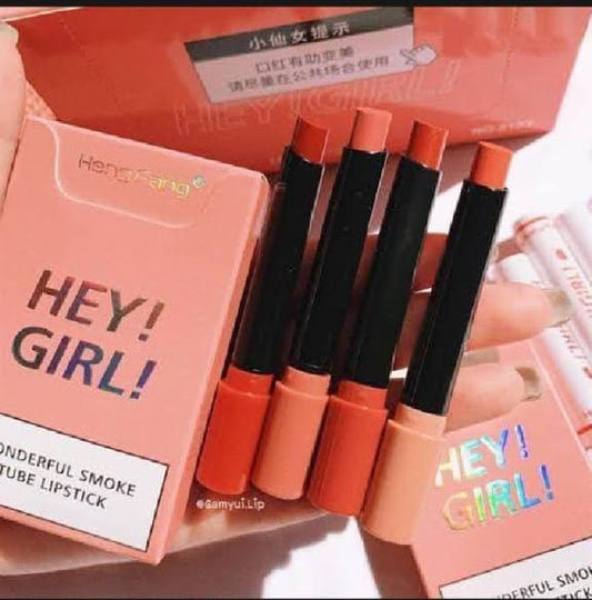 Hey Girl Lipstick Pack of 4 Pcs - Long-Lasting &amp; Vibrant Shades | Grand Bazaar Official Grand Bazaar