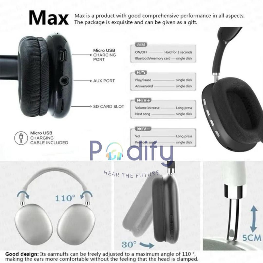 P9 Pro Max Wireless Bluetooth Headphones Grand Bazaar