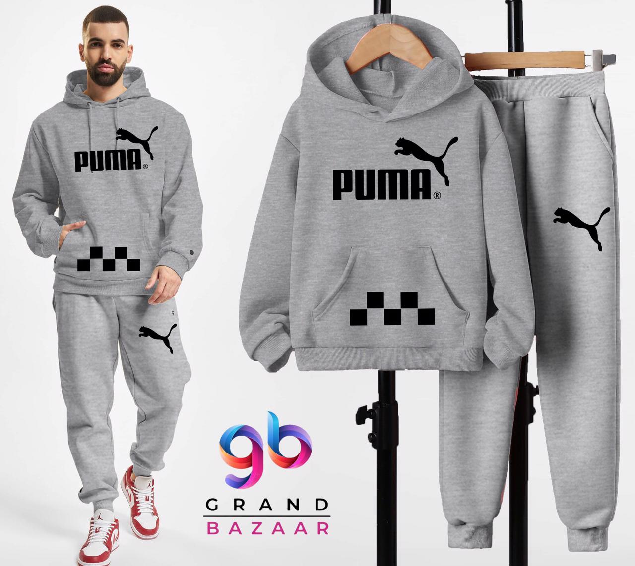 Men's Printed Fleece Hoodies & Trousers Set for Winter Grand Bazaar