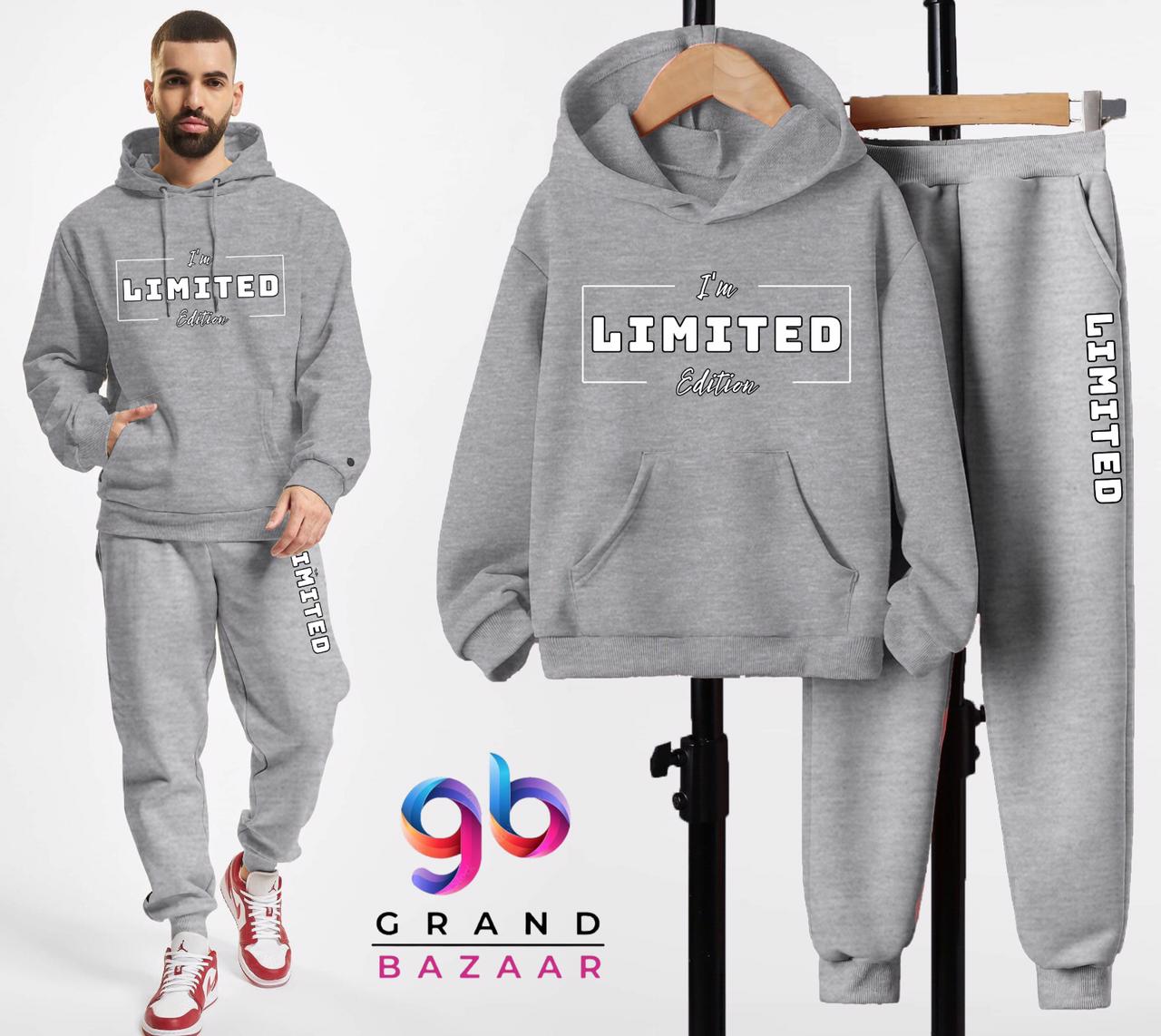 Men's Printed Fleece Hoodies & Trousers Set for Winter Grand Bazaar