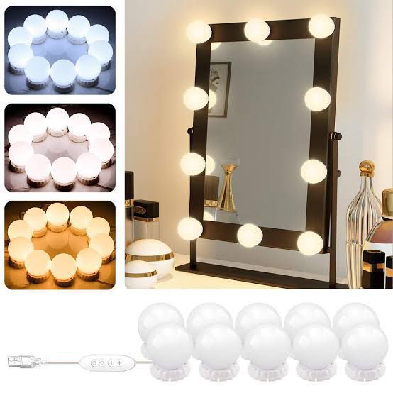 10-Bulb Vanity Light with 3 Modes - USB Operated & Box Packed