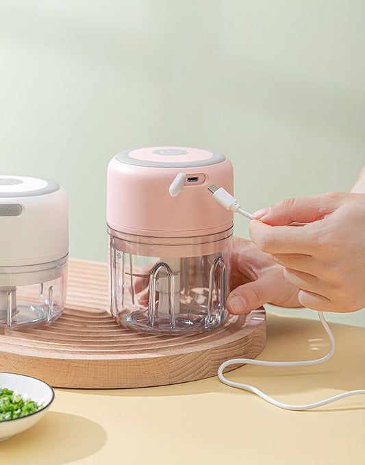 Rechargeable 250ML 3-Blade Garlic Food Processor Chopper