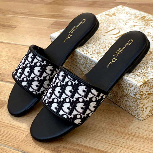 Christian Dior Flat Slippers – Official Model with Brand Box Grand Bazaar