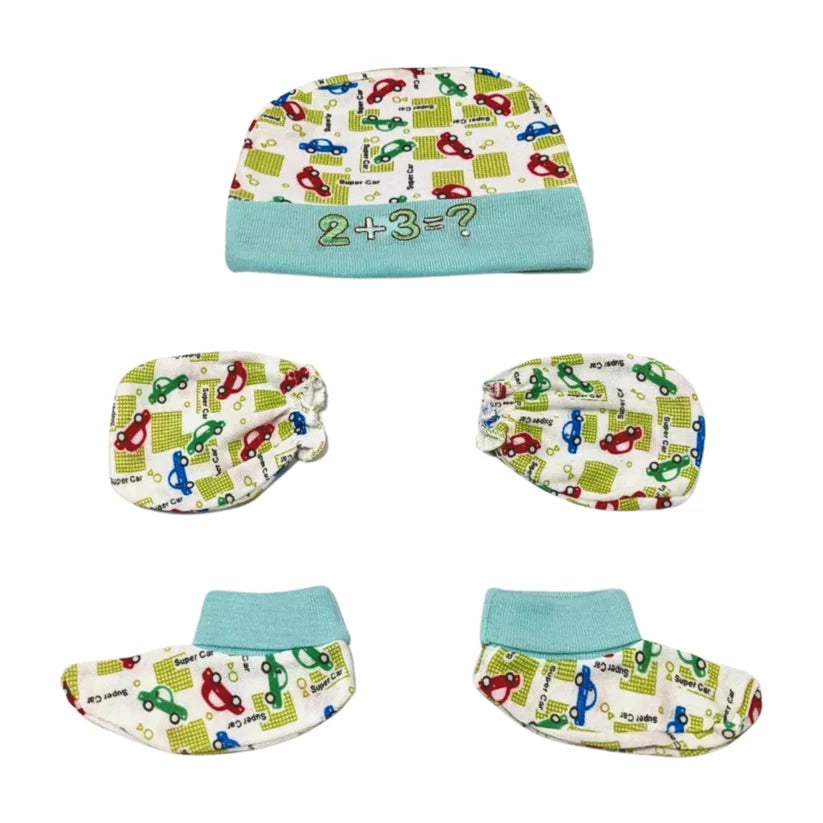 Cozy Baby Cap Set - Soft Mittens, Cap & Socks for Newborns | Winter Baby Essentials Grand Bazaar