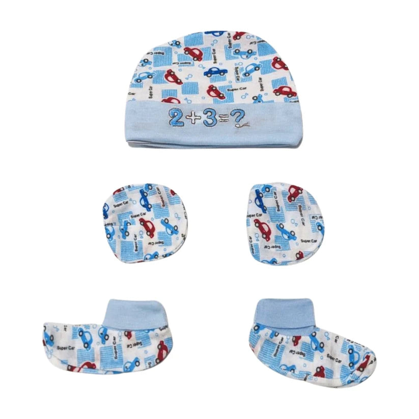 Cozy Baby Cap Set - Soft Mittens, Cap & Socks for Newborns | Winter Baby Essentials Grand Bazaar